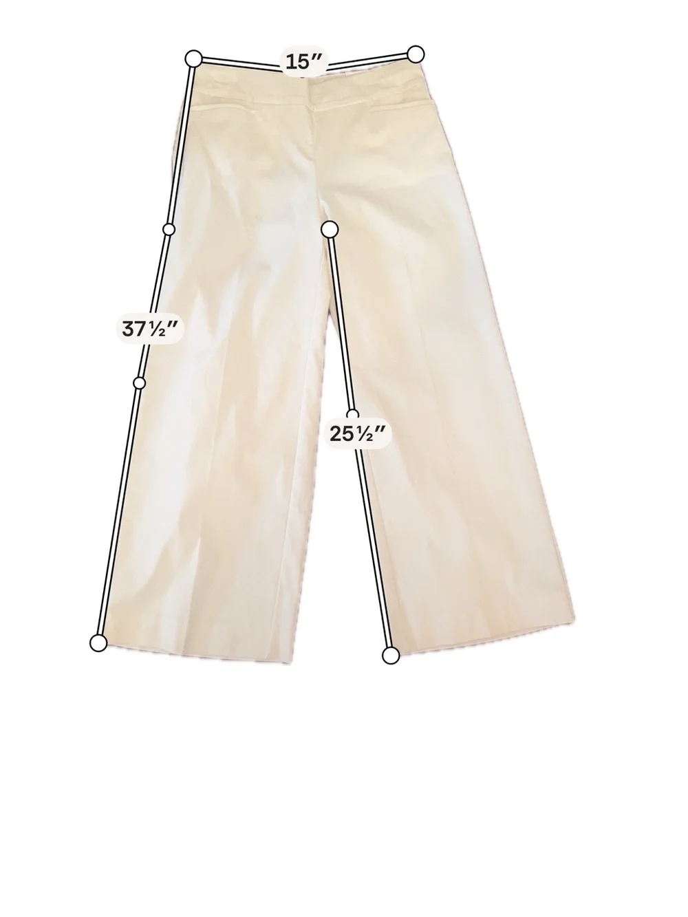 Chico's Wide-Leg High-Waist Pants in Cream